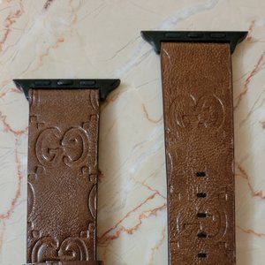 Inspired Luxury Apple Watch LEATHER BAND Fits 42MM 44MM 45MM